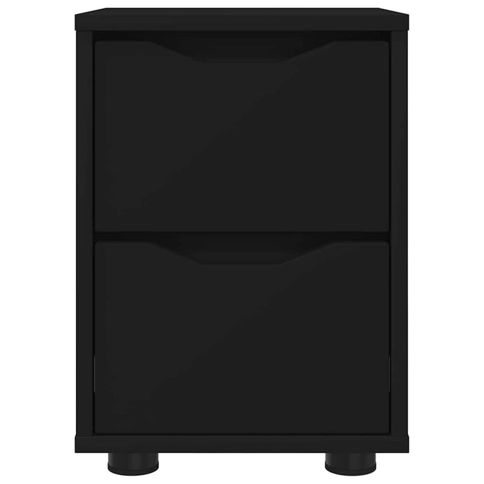 Mese de noptieră 2 pcs Negru 30,5 x 30 x 43 cm Lemn compozit - WALTI WALTI