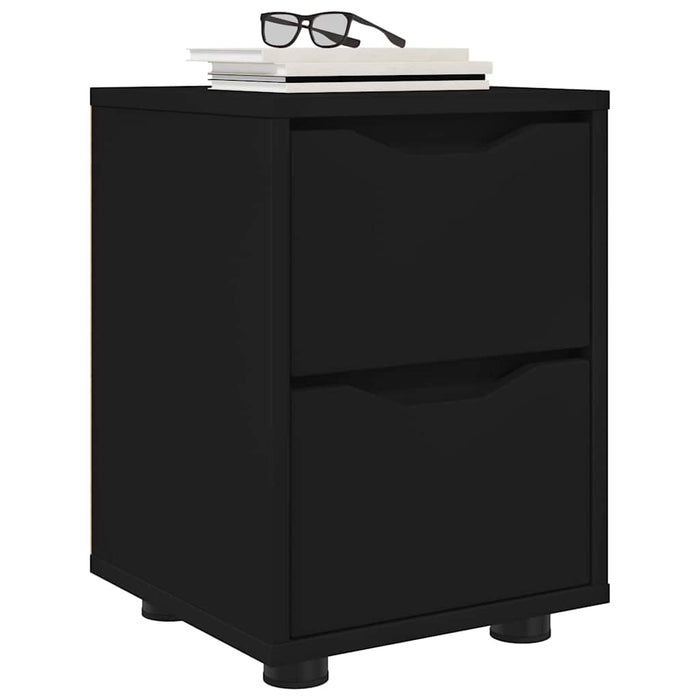 Mese de noptieră 2 pcs Negru 30,5 x 30 x 43 cm Lemn compozit - WALTI WALTI