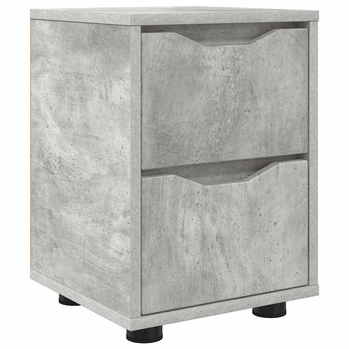 Noptieră Gri din beton 30,5 x 30 x 43 cm Lemn compozit - WALTI WALTI