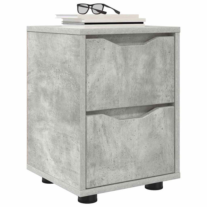 Noptieră Gri din beton 30,5 x 30 x 43 cm Lemn compozit - WALTI WALTI