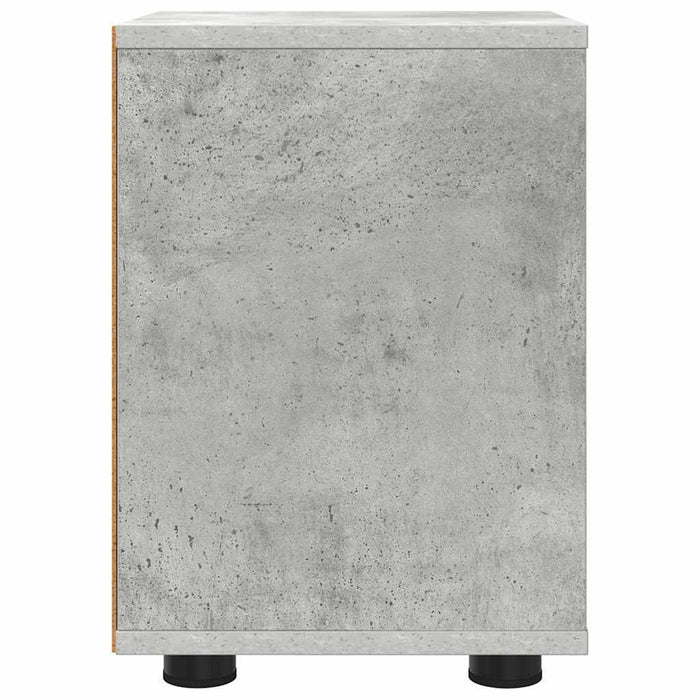 Noptieră Gri din beton 30,5 x 30 x 43 cm Lemn compozit - WALTI WALTI