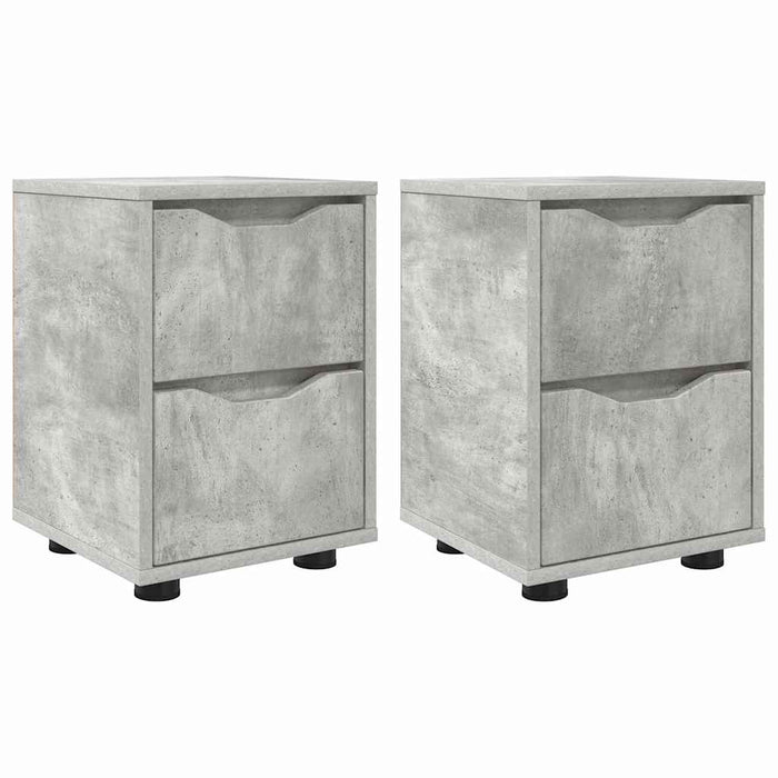 Mese de noptieră 2 pcs Gri din beton 30,5 x 30 x 43 cm - WALTI WALTI