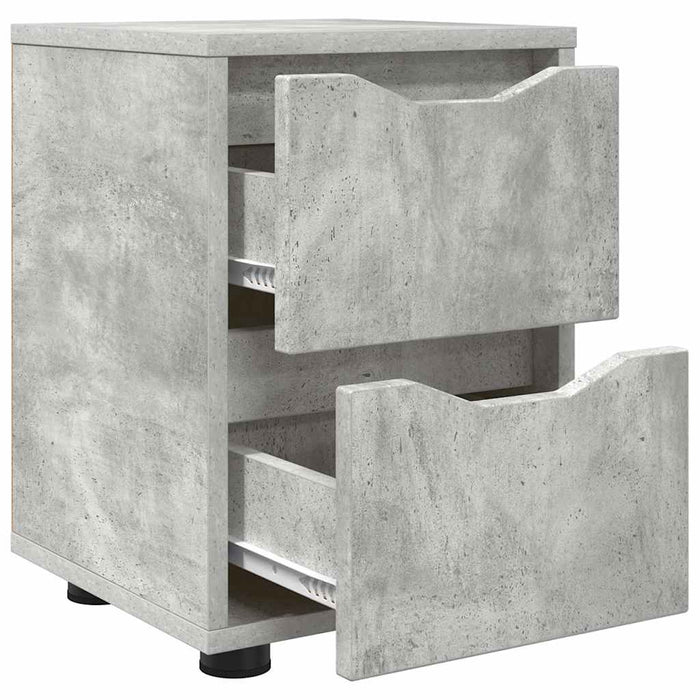 Mese de noptieră 2 pcs Gri din beton 30,5 x 30 x 43 cm - WALTI WALTI
