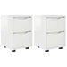 Mese de noptieră cu sertar 2 pcs Alb lucios 30,5 x 30 x 43 cm - WALTI WALTI