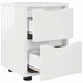Mese de noptieră cu sertar 2 pcs Alb lucios 30,5 x 30 x 43 cm - WALTI WALTI