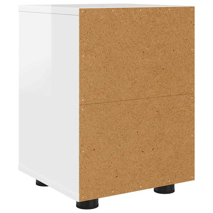 Mese de noptieră cu sertar 2 pcs Alb lucios 30,5 x 30 x 43 cm - WALTI WALTI