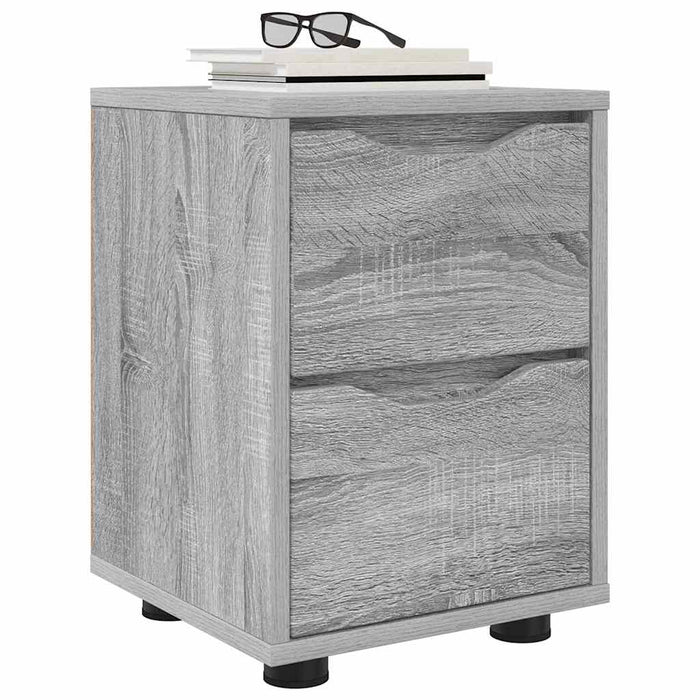 Noptieră cu sertar Gri Sonoma 30,5 x 30 x 43 cm Lemn compozit - WALTI WALTI