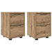 Mese de noptieră 2 pcs Stejar Artizanal 30,5 x 30 x 43 cm - WALTI WALTI