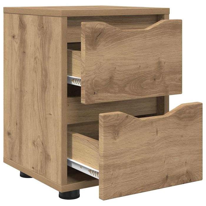 Mese de noptieră 2 pcs Stejar Artizanal 30,5 x 30 x 43 cm - WALTI WALTI