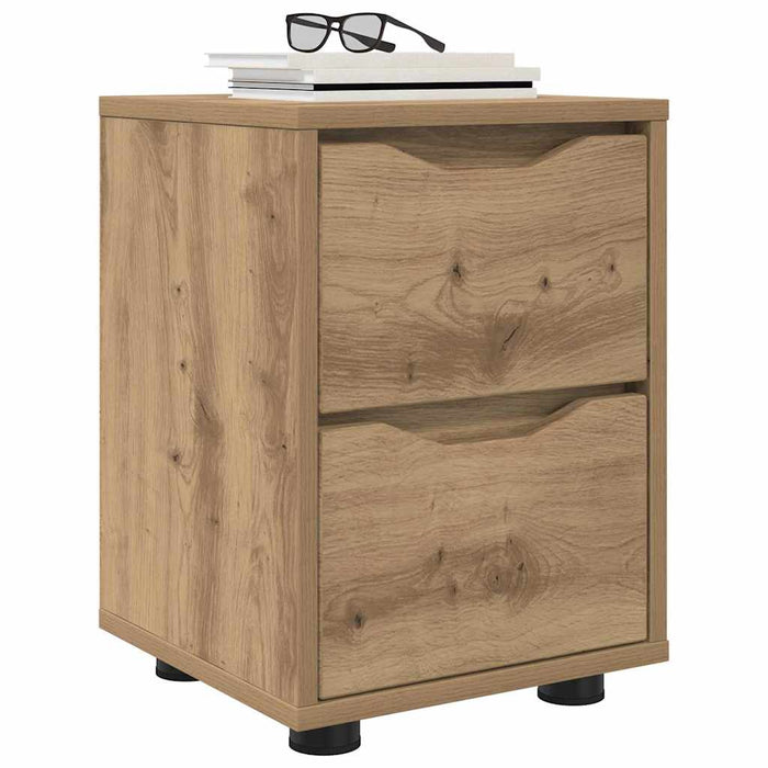 Mese de noptieră 2 pcs Stejar Artizanal 30,5 x 30 x 43 cm - WALTI WALTI