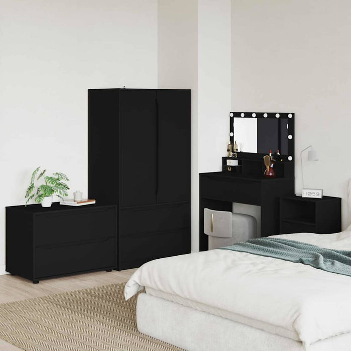 Dulap de depozitare Negru 80 x 48 x 57 cm Lemn compozit - WALTI WALTI