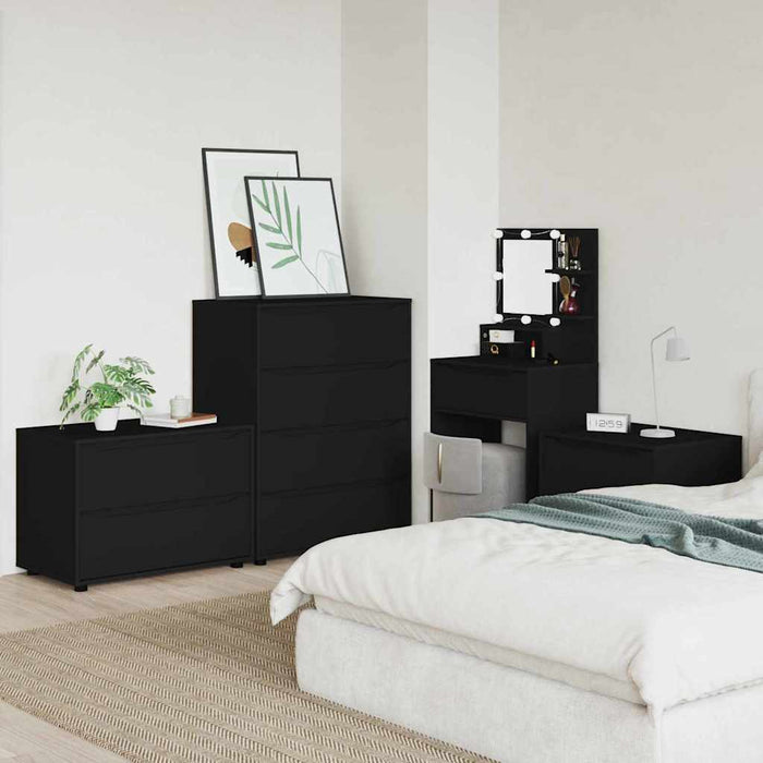 Dulap de depozitare Negru 80 x 48 x 57 cm Lemn compozit - WALTI WALTI