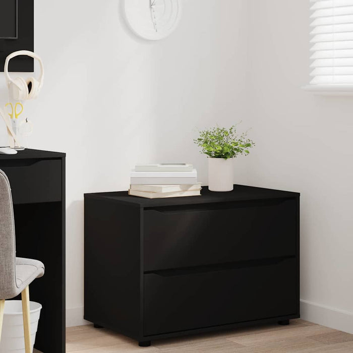 Dulap de depozitare Negru 80 x 48 x 57 cm Lemn compozit - WALTI WALTI