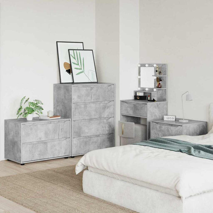 Dulap de depozitare Gri din beton 80 x 48 x 57 cm Lemn compozit - WALTI WALTI