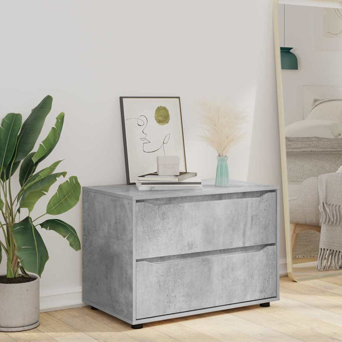 Dulap de depozitare Gri din beton 80 x 48 x 57 cm Lemn compozit - WALTI WALTI