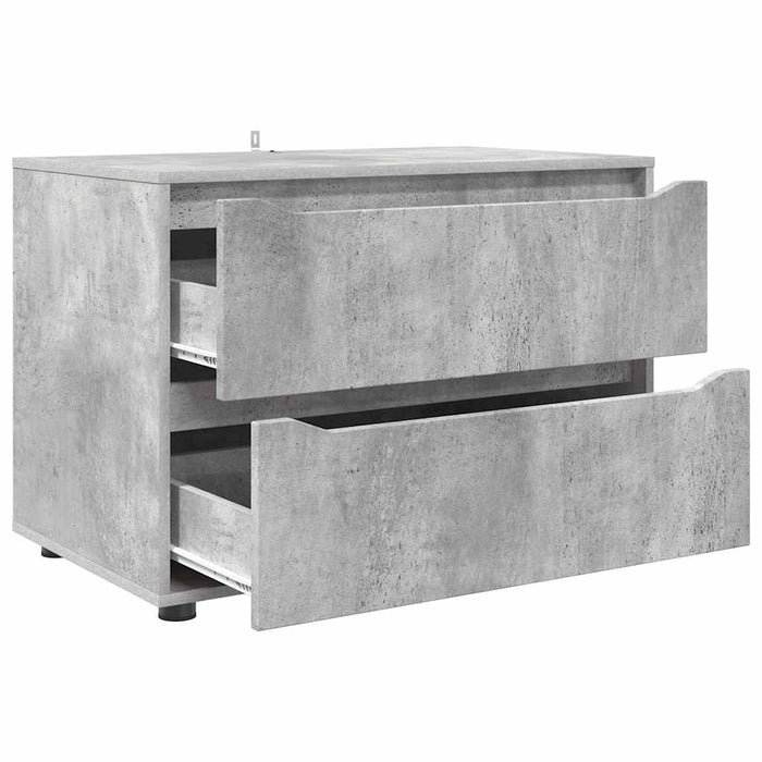 Dulap de depozitare Gri din beton 80 x 48 x 57 cm Lemn compozit - WALTI WALTI