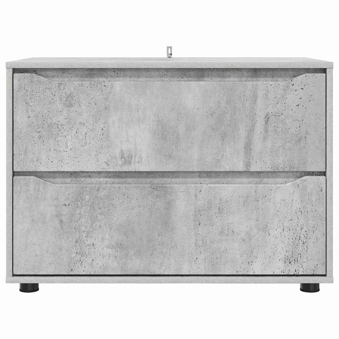 Dulap de depozitare Gri din beton 80 x 48 x 57 cm Lemn compozit - WALTI WALTI