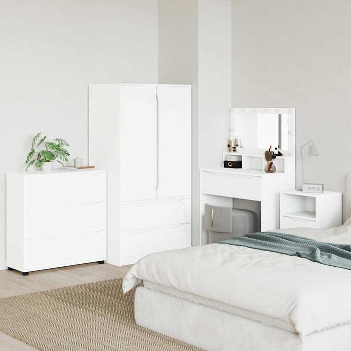 Dulap de depozitare Alb lucios 80 x 48 x 57 cm Lemn compozit - WALTI WALTI