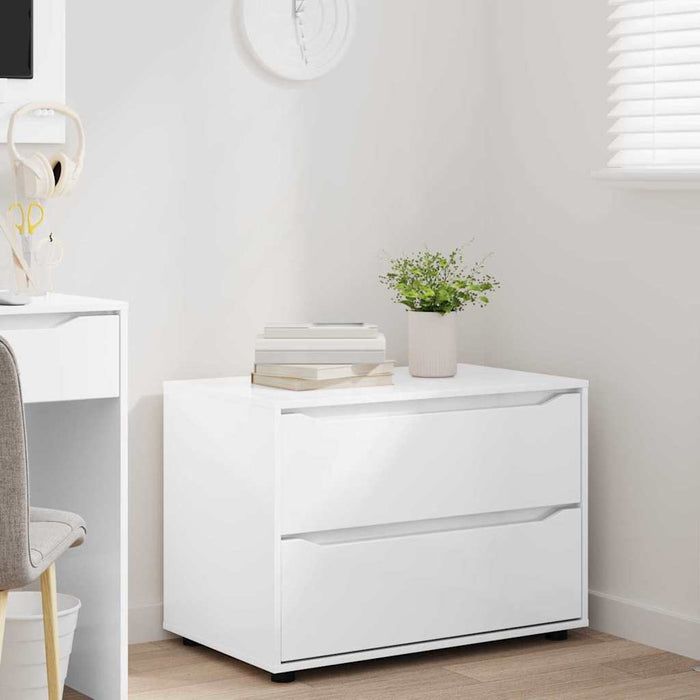 Dulap de depozitare Alb lucios 80 x 48 x 57 cm Lemn compozit - WALTI WALTI