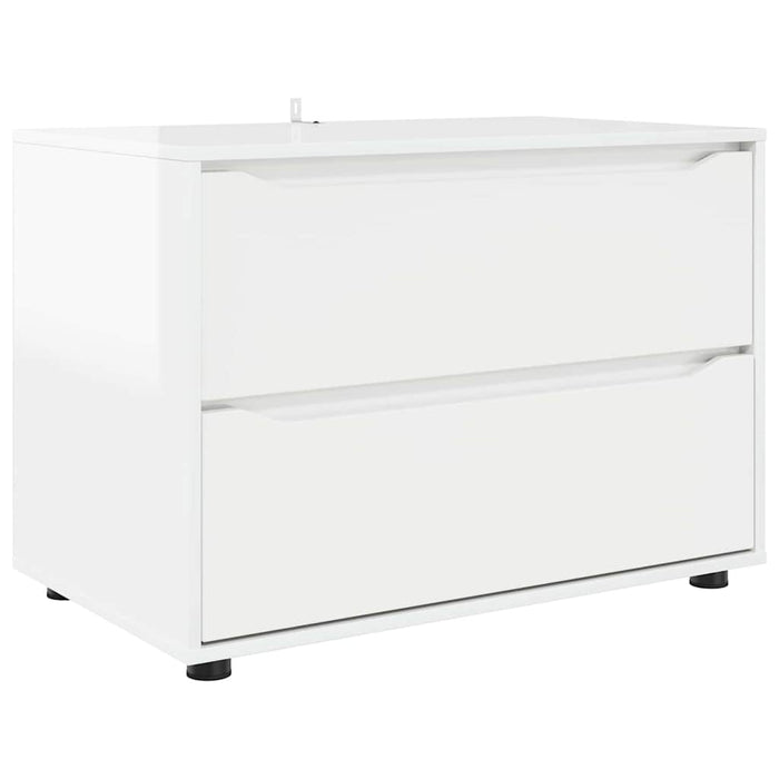 Dulap de depozitare Alb lucios 80 x 48 x 57 cm Lemn compozit - WALTI WALTI