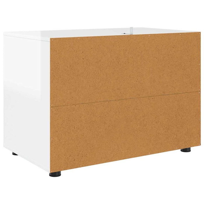 Dulap de depozitare Alb lucios 80 x 48 x 57 cm Lemn compozit - WALTI WALTI