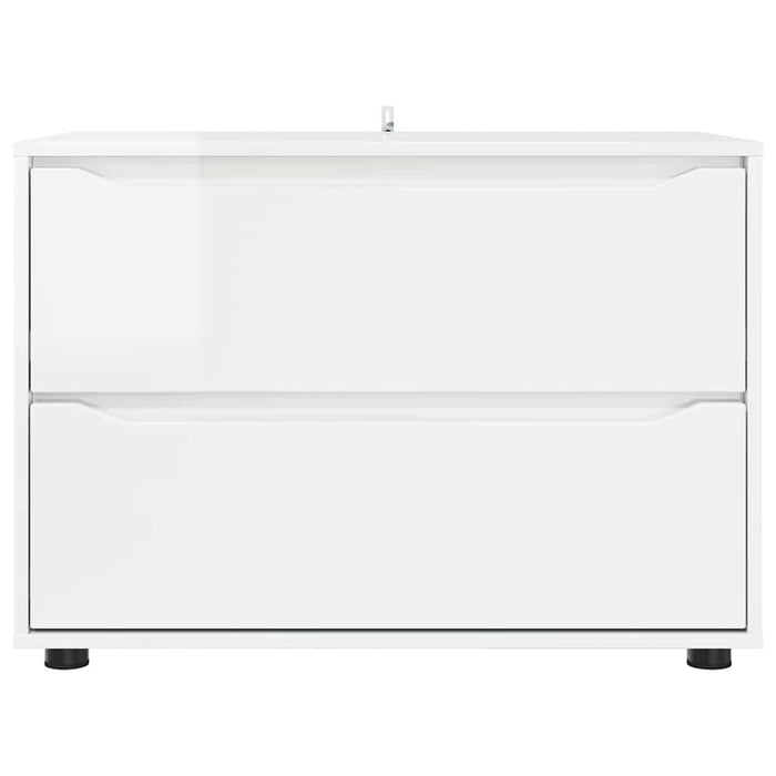 Dulap de depozitare Alb lucios 80 x 48 x 57 cm Lemn compozit - WALTI WALTI