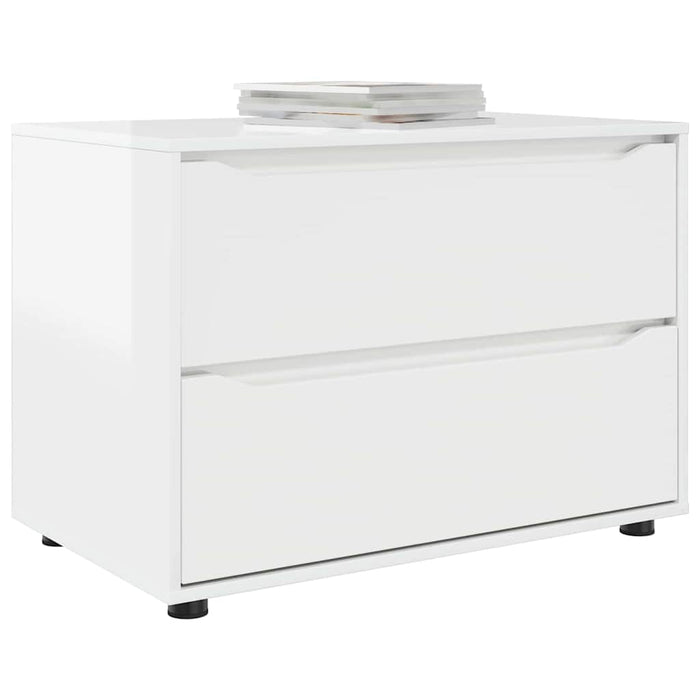 Dulap de depozitare Alb lucios 80 x 48 x 57 cm Lemn compozit - WALTI WALTI
