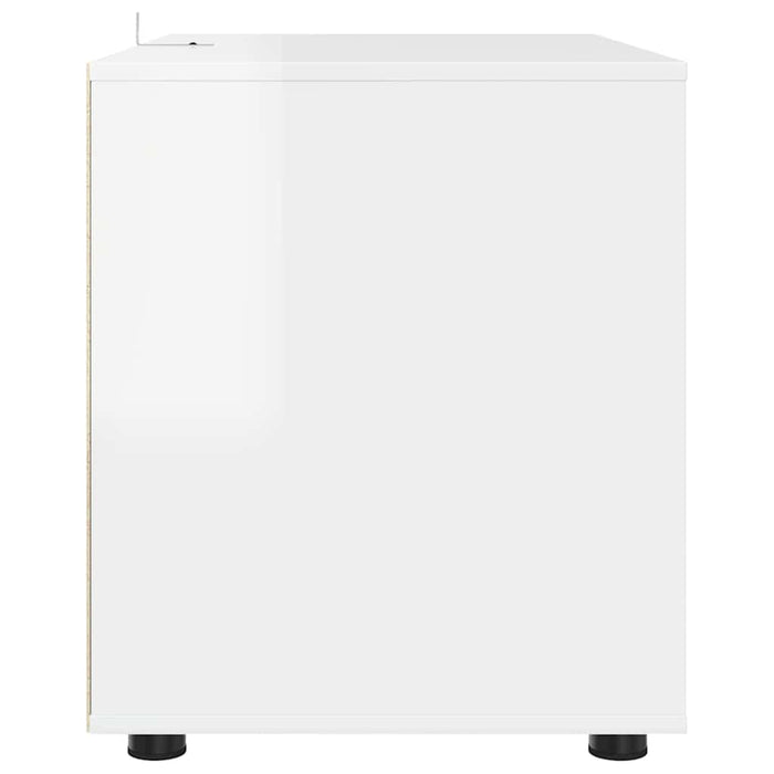Dulap de depozitare Alb lucios 80 x 48 x 57 cm Lemn compozit - WALTI WALTI