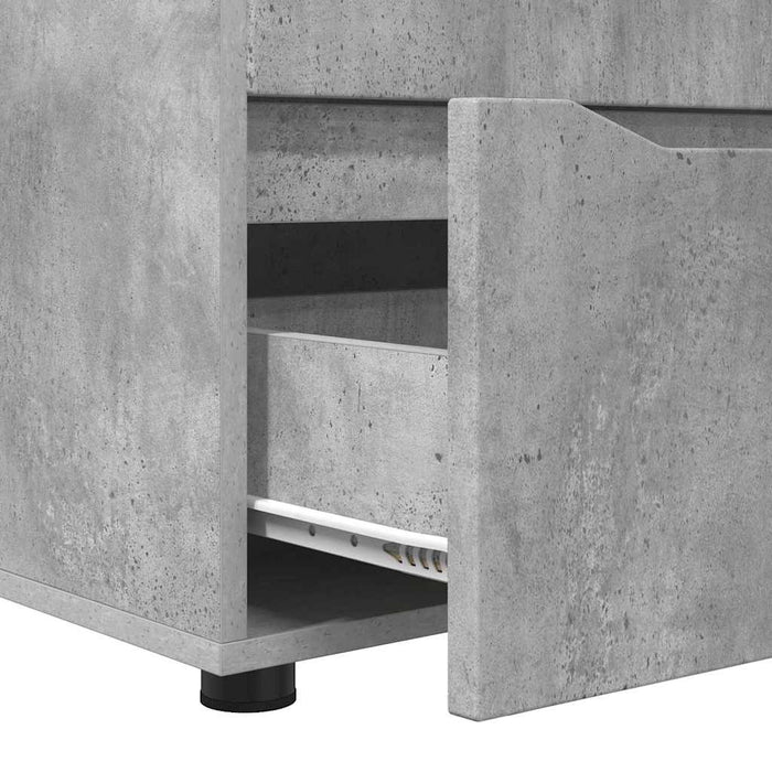 Dulap de depozitare Gri din beton 60 x 48 x 57 cm Lemn compozit - WALTI WALTI