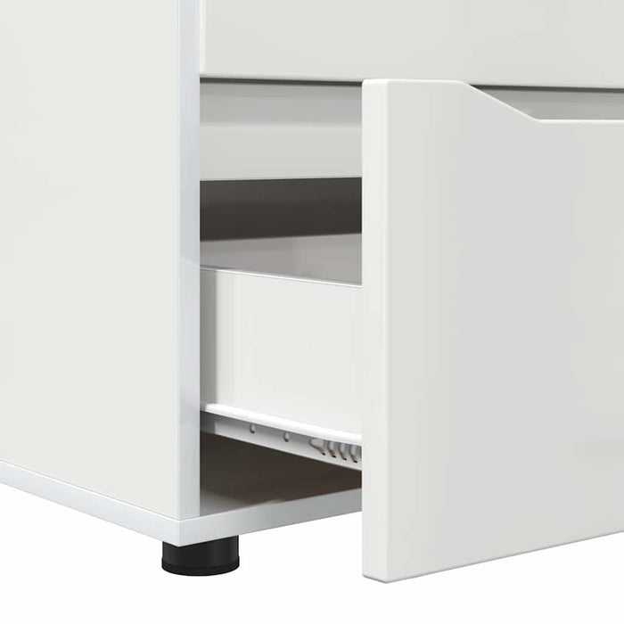Dulap de depozitare Alb lucios 60 x 48 x 57 cm Lemn compozit - WALTI WALTI