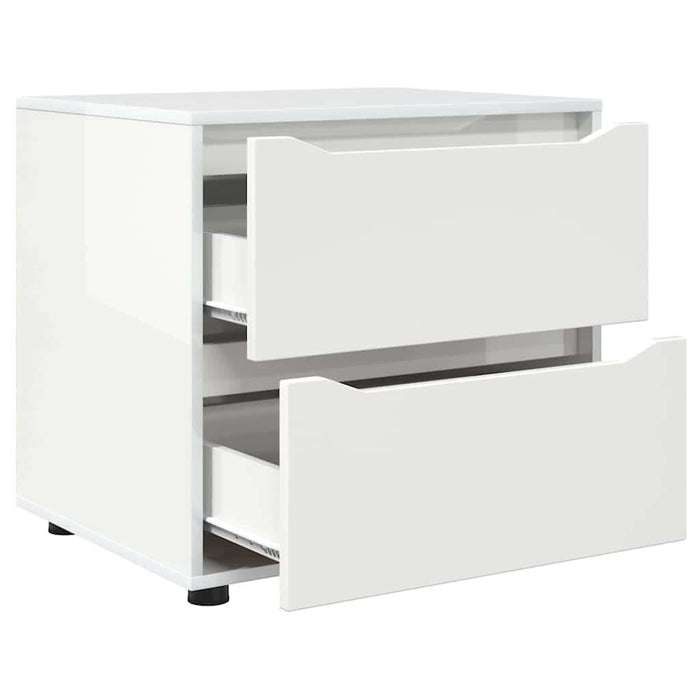 Dulap de depozitare Alb lucios 60 x 48 x 57 cm Lemn compozit - WALTI WALTI