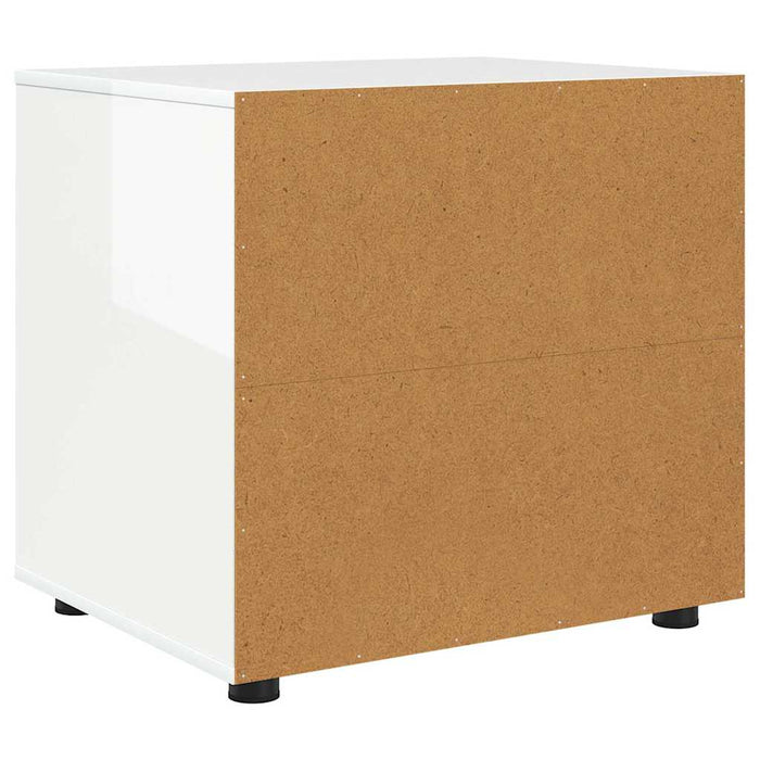 Dulap de depozitare Alb lucios 60 x 48 x 57 cm Lemn compozit - WALTI WALTI