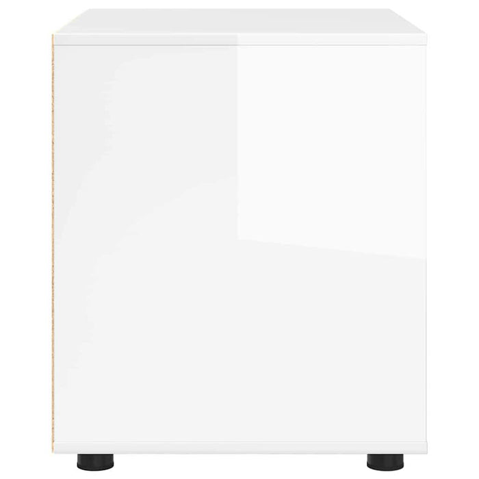 Dulap de depozitare Alb lucios 60 x 48 x 57 cm Lemn compozit - WALTI WALTI