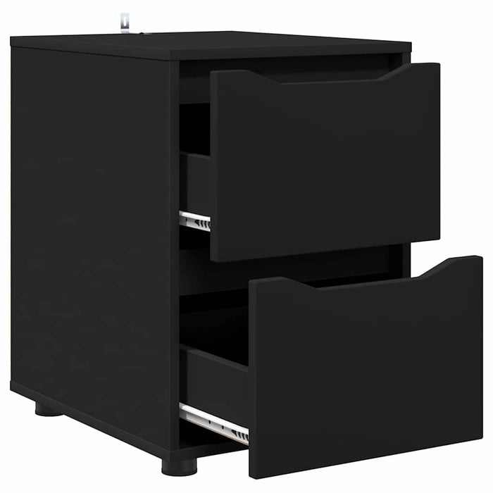 Dulap de depozitare Negru 40 x 48 x 57 cm Lemn compozit - WALTI WALTI
