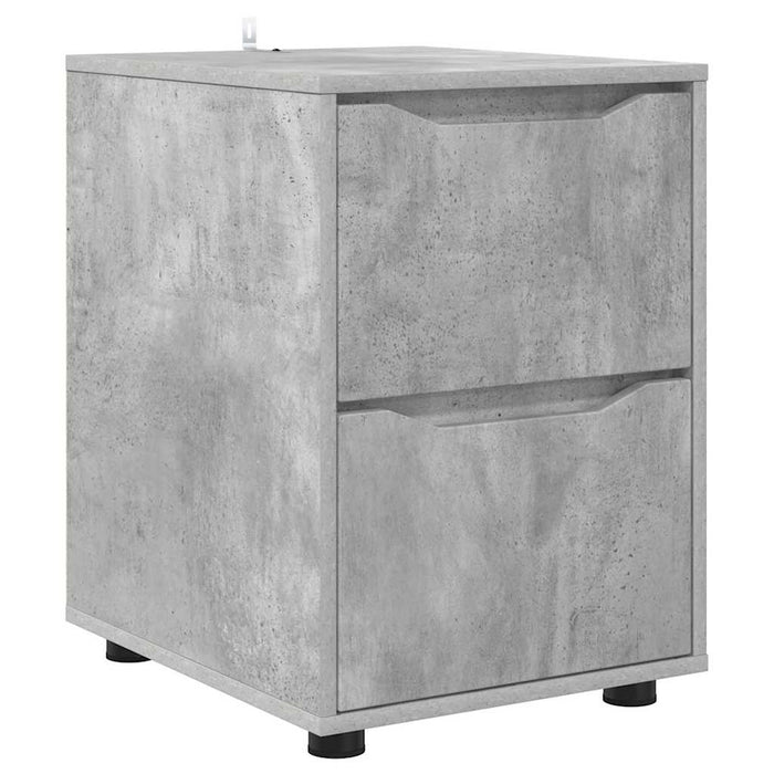 Dulap de depozitare Gri din beton 40 x 48 x 57 cm Lemn compozit - WALTI WALTI