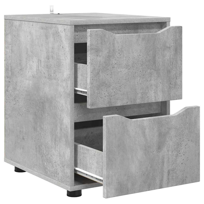 Dulap de depozitare Gri din beton 40 x 48 x 57 cm Lemn compozit - WALTI WALTI