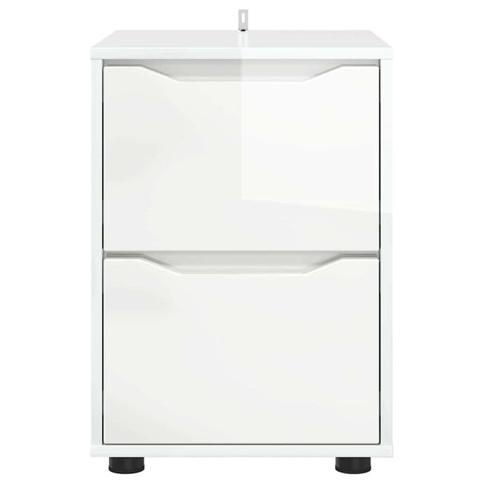 Dulap de depozitare Alb lucios 40 x 48 x 57 cm Lemn compozit - WALTI WALTI