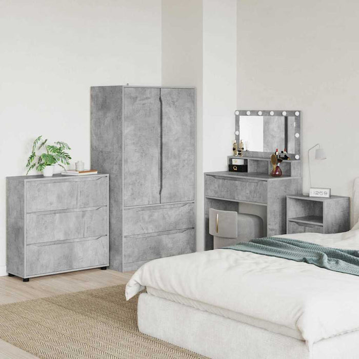Dulap de depozitare Gri din beton 80 x 31 x 81 cm Lemn compozit - WALTI WALTI