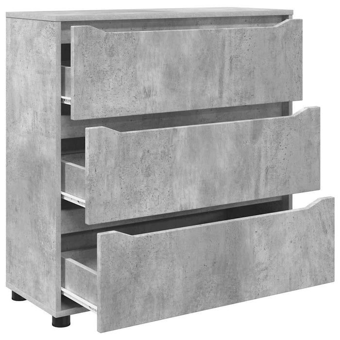 Dulap de depozitare Gri din beton 80 x 31 x 81 cm Lemn compozit - WALTI WALTI