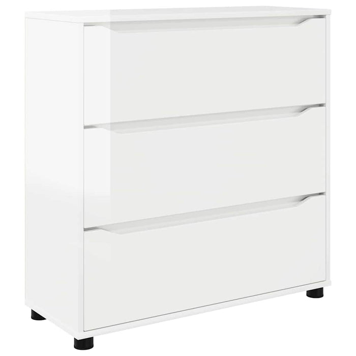 Dulap de depozitare Alb lucios 80 x 31 x 81 cm Lemn compozit - WALTI WALTI