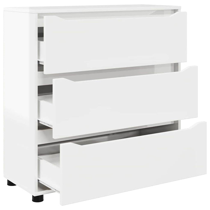 Dulap de depozitare Alb lucios 80 x 31 x 81 cm Lemn compozit - WALTI WALTI