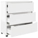 Dulap de depozitare Alb lucios 80 x 31 x 81 cm Lemn compozit - WALTI WALTI