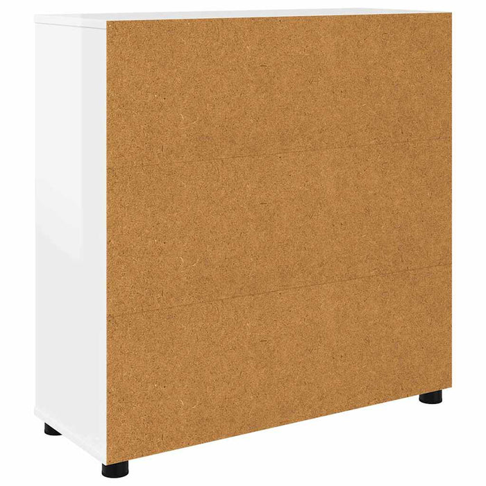 Dulap de depozitare Alb lucios 80 x 31 x 81 cm Lemn compozit - WALTI WALTI