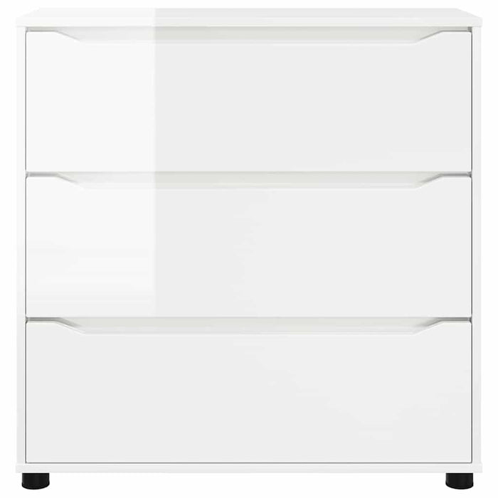Dulap de depozitare Alb lucios 80 x 31 x 81 cm Lemn compozit - WALTI WALTI