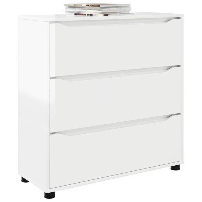 Dulap de depozitare Alb lucios 80 x 31 x 81 cm Lemn compozit - WALTI WALTI
