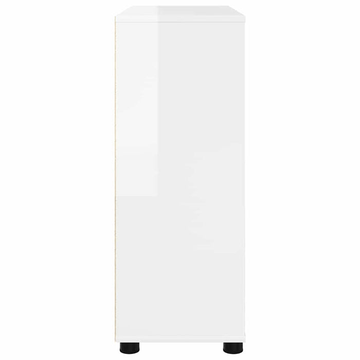 Dulap de depozitare Alb lucios 80 x 31 x 81 cm Lemn compozit - WALTI WALTI