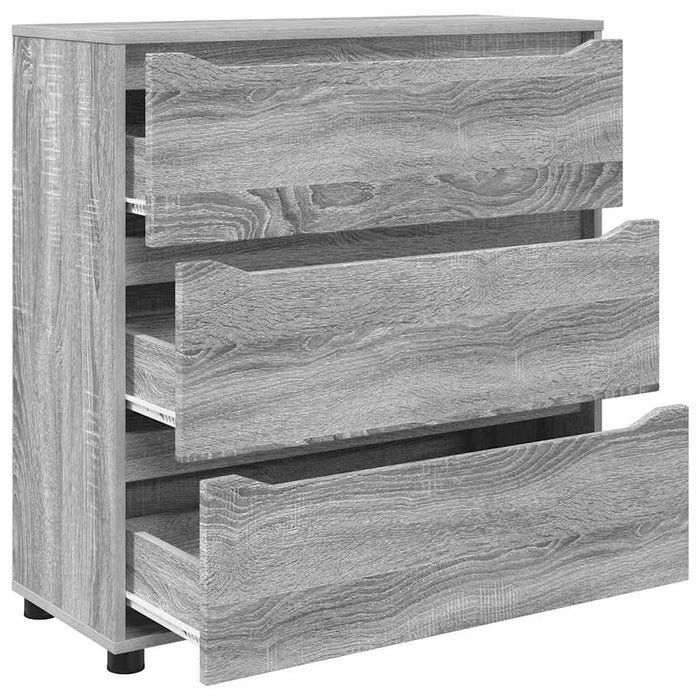 Dulap de depozitare Gri Sonoma 80 x 31 x 81 cm Lemn compozit - WALTI WALTI