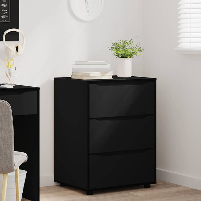 Dulap de depozitare Negru 60 x 48 x 81 cm Lemn compozit WALTI