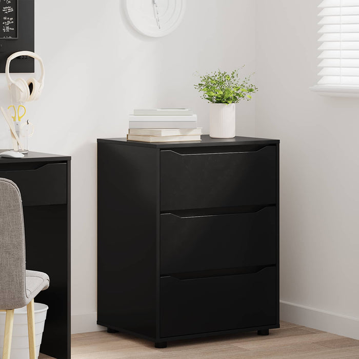 Dulap de depozitare 60 x 48 x 81 cm Lemn prelucrat Negru WALTI