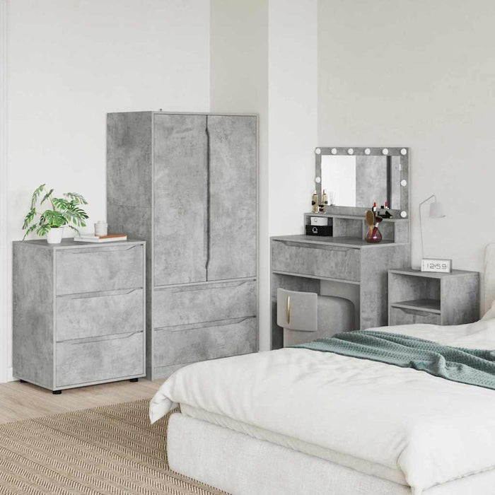 Dulap de depozitare Gri din beton 60 x 48 x 81 cm Lemn compozit - WALTI WALTI